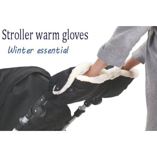 Winter Baby Stroller Warm Glove Stroller Essential Accessories Newborn Trolleys Pram Pushchair Car Gloves