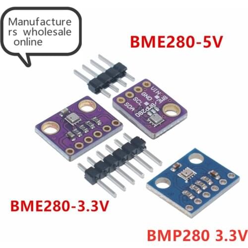 10PCS/LOT 3In1 BME280 GY-BME280 Digital Sensor SPI I2C Humidity Temperature and Barometric Pressure Sensor Module 1.8-5V DC 3.3V