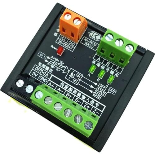 3 channel Differential signal conversion Single-ended collector servo encoder converter board connect PLC Fully compatible
