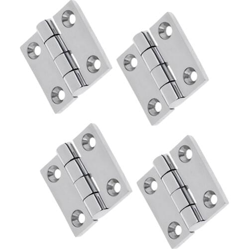 4x Marine Stainless Steel Polished Door Butt Hinge 38x38mm for Boat Caravans