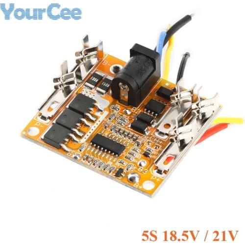 5S 18.5V 21V 18A BMS 18650 Lithium Battery Protection Board Module Li-ion Battery Protection Board BMS Circuit 18650 Cell Packs