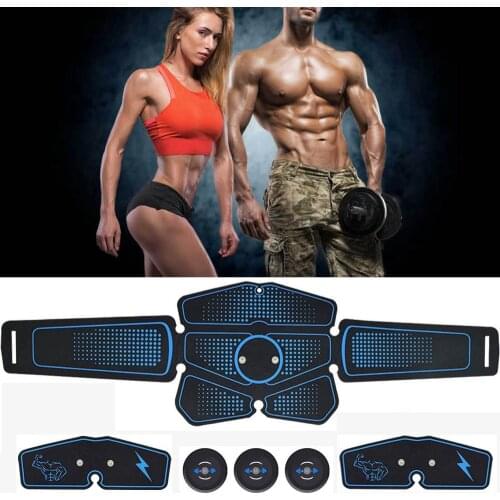 Abs Trainer Muscle Toner Electrostimulation Home Gym Exercise Fitness Equipment Muscle Electro Stimulator EMS USB Charged EMS