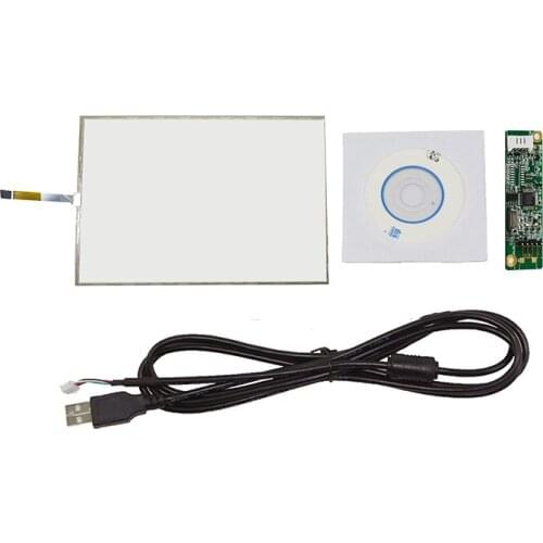 Free Shipping 17inch 5 Wire 355 x 288mm Resistive Touch Panel With USB Controller Card Kit For 17" LCD Screen