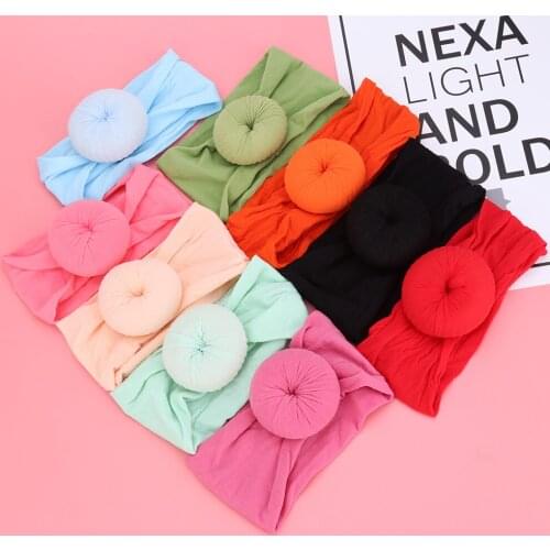 Elastic Soft Turban Hair Accessories Children Girls Hairbow Cross Bow Hairband Multicolor Hair Clips Bobby Pins