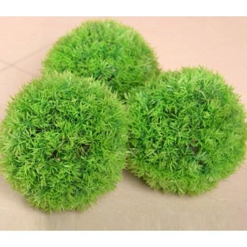 10pcs/Lot 17cm Artificial Green Grass Kissing Ball For Wedding Party Holiday Venue Hanging Decoration