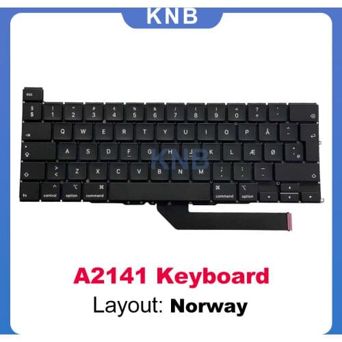 New A2141 Keyboard Norway Layout for MacBook Pro Retina 16" a2141 Norwegian keyboard 2019 Year