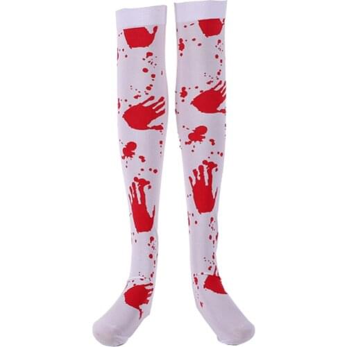 Halloween Blood Socks Ghost Festival COSPLAY Blood Printed Stockings Party Prom Role Play Blood Socks Home Decoretion