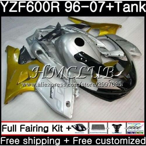Body For YAMAHA YZF600R Thundercat 1996 1997 1998 1999 2000 2001 0HC.11 YZF-600R YZF 600R Gold silver 96 97 98 99 00 01 Fairing