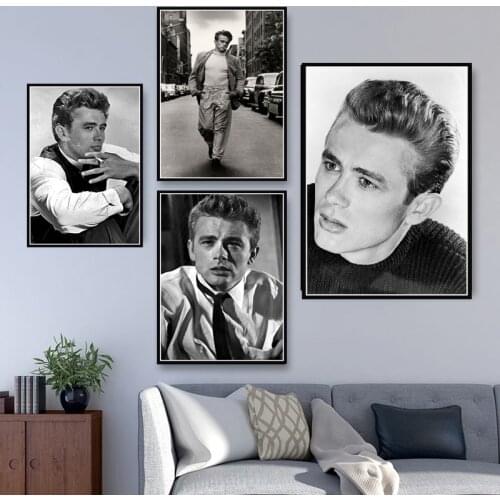 Hot James Dean USA Movie Actor Star Paintings Poster And Prints Art Wall Art Canvas Wall Pictures For Living Room Home Decor