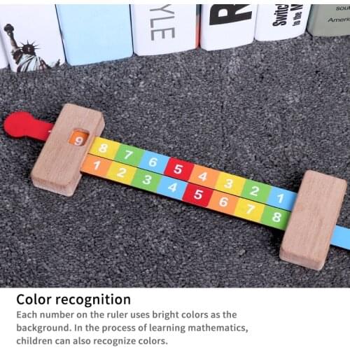 Child Educational 1-10 Addition Ruler Digital Operation Count Calculation Math Toy Monterssori Learning Board Game Toys For Kids