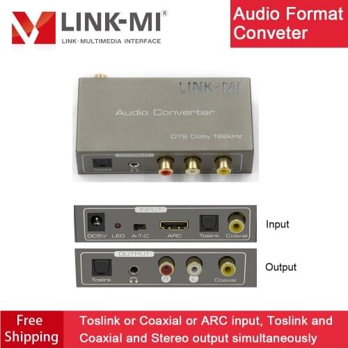 LINK-MI AC01 Toslink/Coaxial/ARC to Toslink/Coaxial/stereo Audio Converter