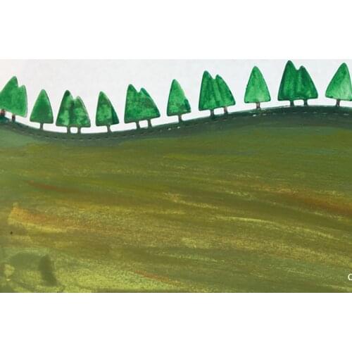 METAL CUTTING DIES cut 2pc wave tree forest hill village plant borderline punch scrapbook PAPER CRAFT card album mold art cutter