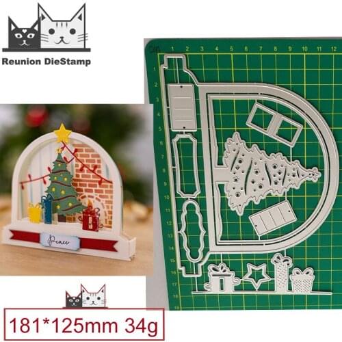 Metal Cutting Dies Christmas Tree Gift Ornament Cut Die Mold Card Scrapbook Paper Craft Knife Mould Blade Punch Stencils