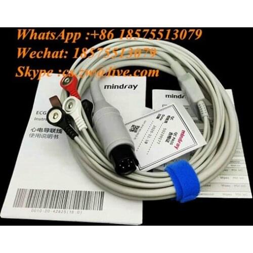 Mindray Original Monitor Accessories 6-pin 5-lead Integrated ECG Lead Cable AHA Defibrillation Type EA6151B