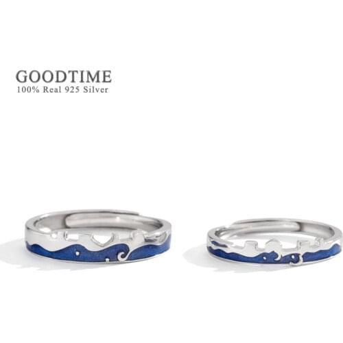 Trendy Wedding Ring 925 Sterling Silver Rings For Woman Man Couple Ring Lovers Engagement Pure Silver Jewelry Gift