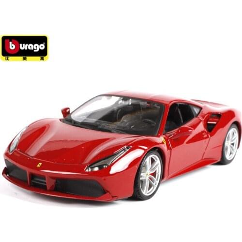 1/24 Bburago Alloy Diecast 488GTBi Sports Car Model Toy Collections Gifts Display Souvenirs