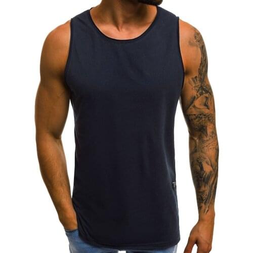 Fashion Personality Mens Summer Casual Slim Sleeveless Shirt Top Blouse debardeur male Sleeveless Men Running Gym Vest