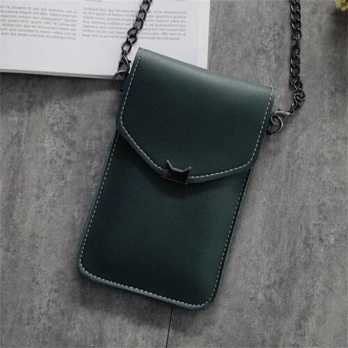 MOLAVE Handbags Womens Solid Phone Bag Touchable Leather Change Bag Crossbody Mini Shoulder Bag coin purse handbags luxury May26