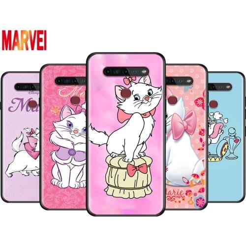 Disney cute Marie Cat For LG K92 K42 K22 K71 K61 K51S K41S K30 K20 2019 Q60 V60 V50 S V40 V30 G8S G8 X ThinQ Soft Phone Case
