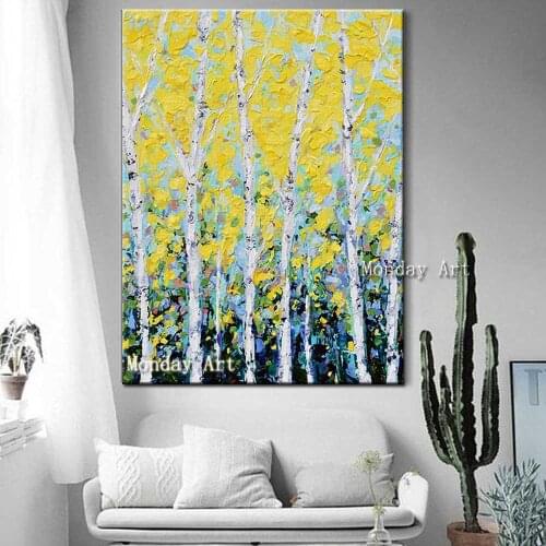 Wall Art Abstract tree Painting handmade flower Oil Painting Picture On Canvas Home Decoration Living Room Handpainted painting