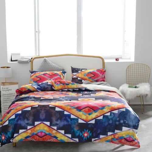 Nordic Bohemian Boho Style Bedding Set Geometric Duvet Quilt Cover Set Pillowcases Microfiber Bedroom All-Season Available