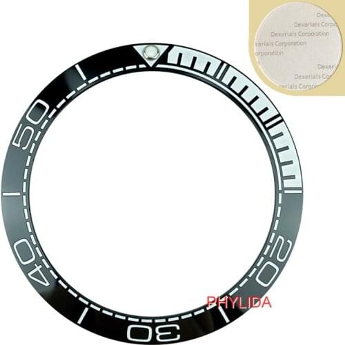 NEW 38mm Black White Printing Ceramic Bezel Insert For Sea master 300M SKX Watches Replace Accessories