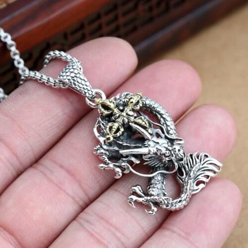 Factory Wholesale S925 Sterling Silver Jewelry Vintage Thai Silver Men Domineering Fashion Pendant