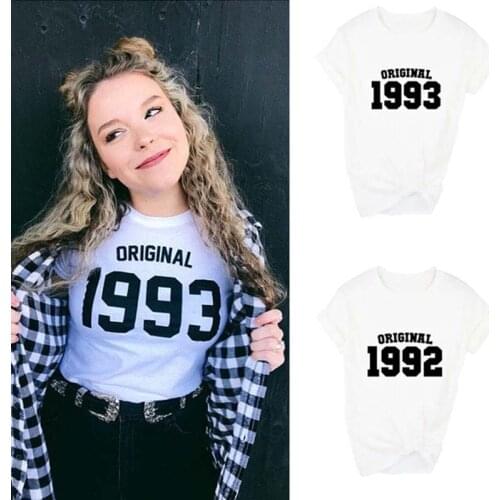 Original 1993 T-Shirt Printed Made In 1993 Women T Shirt Casual Funny Shirt for Lady Top Tee Tumblr Hipster Shirts Clothes