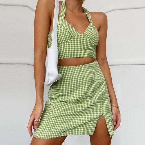 BeeHouse mini dress Suits with short summer sexy 2 piece set women ropa skirt conjuntos de mujer Womens summer sundresses2021