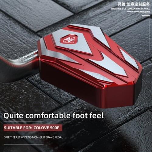 Retro Motorcycle Rear Brake Pedal Enlarge Extender Pad Accessories For COLOVE 500F Foot Brake Lever Non-slip Pedal Spirit Beast