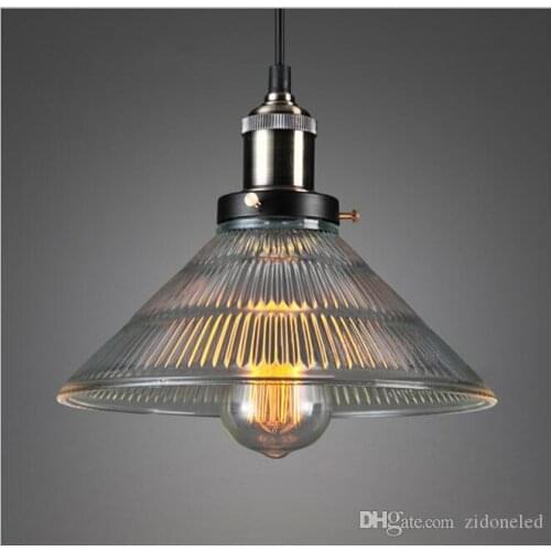 Loft hanging lights art glass chandelier Vintage Antique Glass Pendant Lights Warm Iron + Glass Edison Pendant Lamps Fixtures
