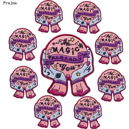 Prajna 10 PCS Magic ball Patch Cartoon Embroidered Patches On Clothes Iron On Patches For Clothing Sticker Cartoon Badges