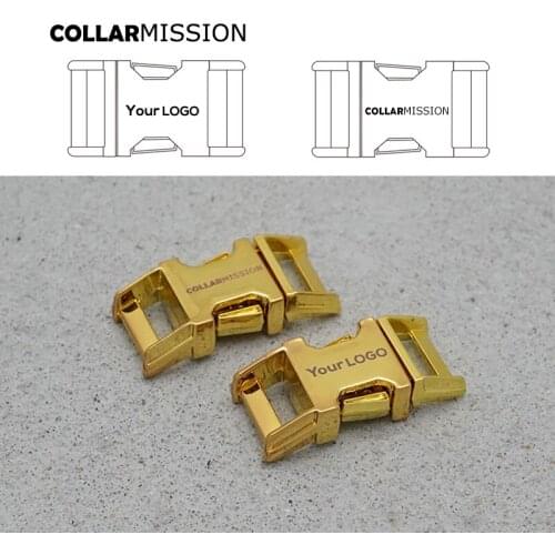 Retailing engraved yellow gold metal buckle quick side release 10mm ， we provide laser engraving service customize LOGO CK10HJ