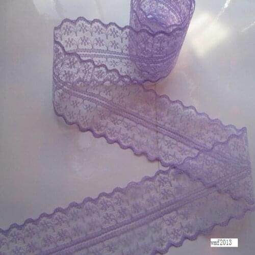 40 mm width of purple lace fabric 10 yards / lot DIY clothing accessories Ribbon lace embroidery on both sides