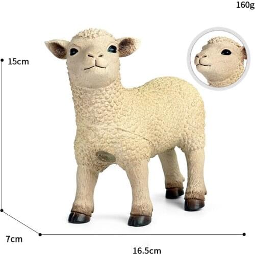 Static simulation animal children soft rubber cotton sheep wild animal soft rubber filled holiday gift model
