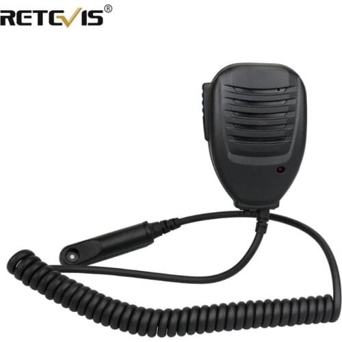High Impact Plastic PTT Speaker Microphone LED Indicator With 3.5mm Mono Jack Design For Retevis RT6 Walkie Talkie J9114M