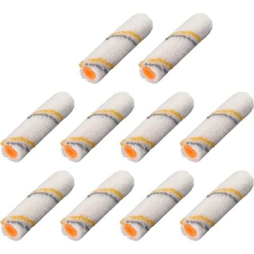 Uxcell Paint Roller Cover 4 Inch Wool Brush for Wall doors edging and line striping on small areas Painting Treatment 10pcs