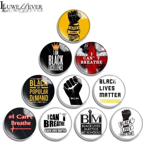 10mm 12mm 16mm 20mm 25mm 30mm 615 I Cant Breathe Mix Round Glass Cabochon Jewelry Finding 18mm Snap Button Charm Bracelet