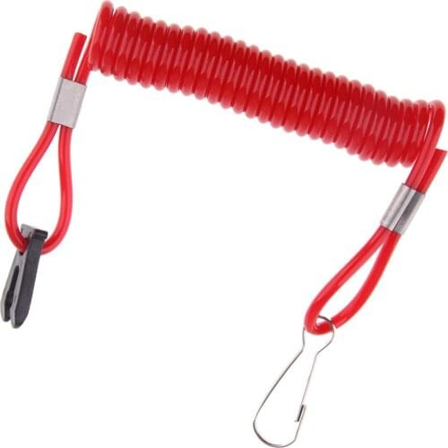 10cm Boat Marine Kill Stop Switch Safety Tether Lanyard for Suzuki Outboard Red