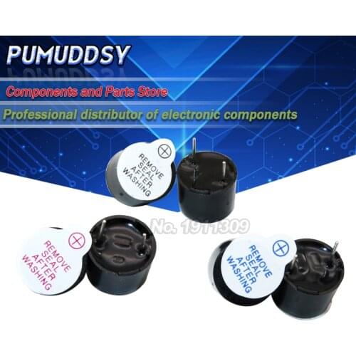 100PCS 3v 5v 12v Active Buzzer 12095 Magnetic Long Continous Beep Tone 12*9.5mm