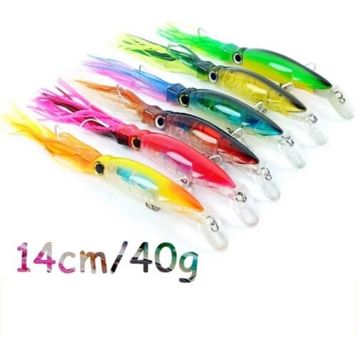 2017 good fishing lure minnow quality professional bait 14cm 40g swim bait jointed bait equipped black or white hook