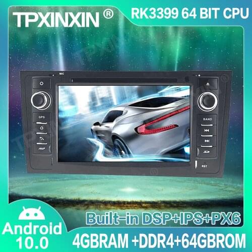 4+64G Android 10.0 For AUDI A6 1997-2004 Car CD DVD Player GPS Navigation Auto Multimedia Player Tape Recorder Headunit PX5/PX6