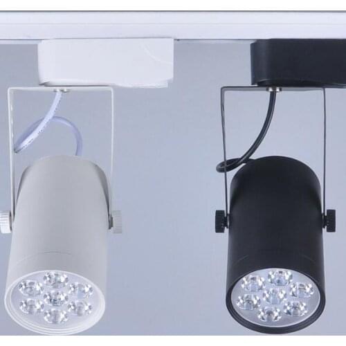 4pcs/lot 7W Noverty led track lighting AC85-265V aluminum white and black shell rail ceiling light spotlight best price