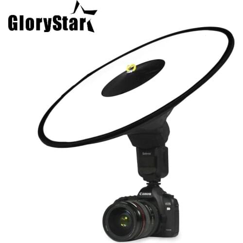 45cm Collapsible Beauty Dish Flash Diffuser for Speedlite Studio Portrait Catchlights Lightweight Photographic Equipments