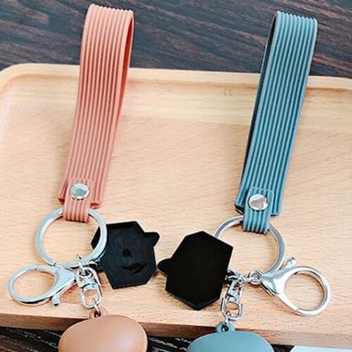 63HC Cartoon Monkey Keychains Cute Silicone Key Chain Lovers for Men Women Handbag Ornaments Bag