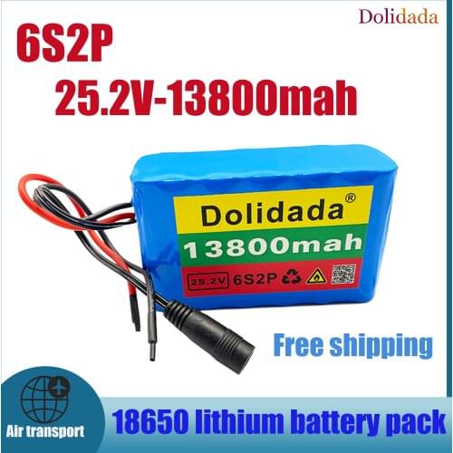 6s2p 25.2V 13800mAh 18650 lithium battery pack 25.2v 13800mAh electric bicycle moped lithium-ion battery pack with BMS