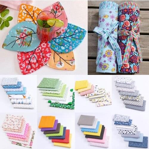 7pcs/lots Mini Square Floral Cloth 25X24cm Cotton Floral quilting fabric for DIY Handicraft Sewing Patchwork Cloth