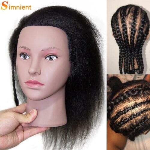 African Mannequin Head Mannequin for Hairstyles Hair for Dolls Hairdressing Hairdresser Accessories Training Head Kit Tools Wigs