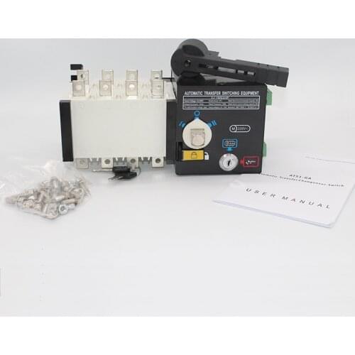 Isolated type 3 phase 4 wire dual power automatic transfer switch siwo type dual power switch PC class 4P ATS 100A