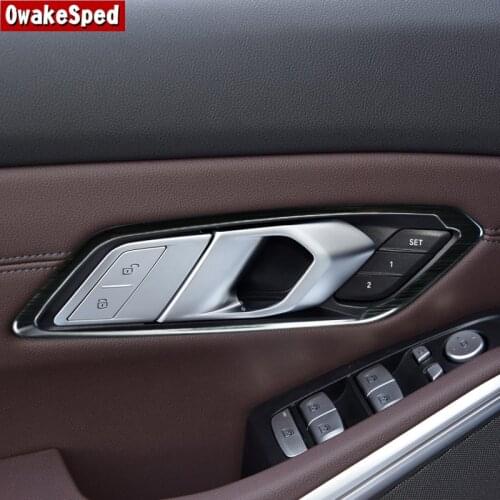 Car Inner Door Handles Decorative Frame Trim For BMW 3 Series G20 2018-2020 Stainless Steel Interior Styling Accessories